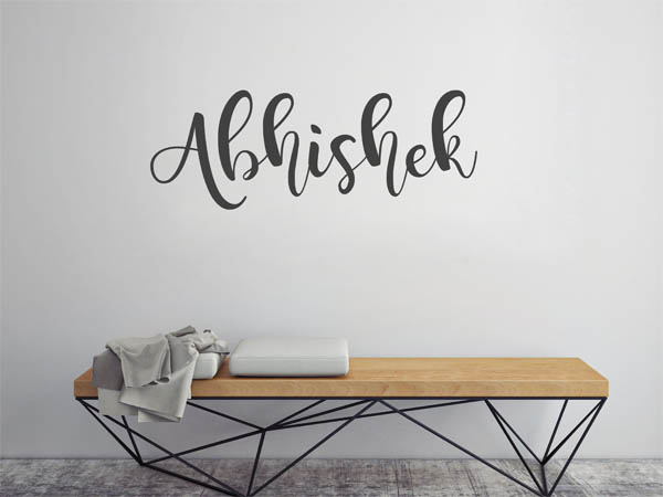 Wandtattoo Abhishek in Handschrift