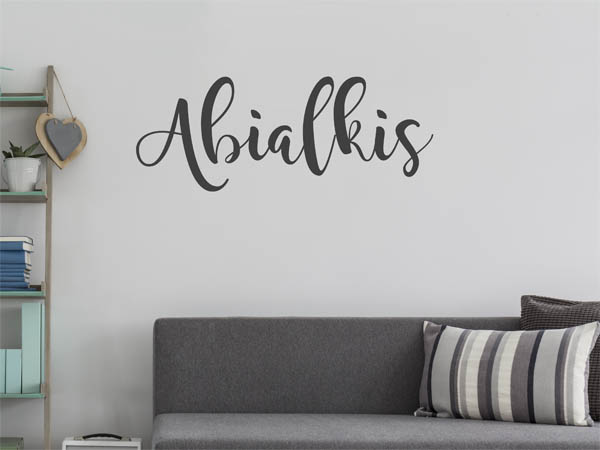 Wandtattoo Abialkis in Handschrift