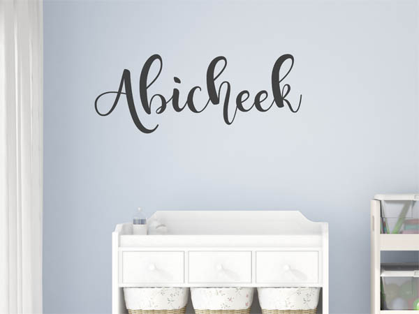 Wandtattoo Abicheek in Handschrift