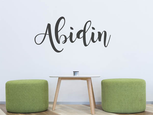 Wandtattoo Abidin in Handschrift
