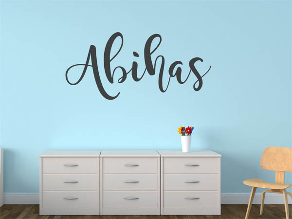 Wandtattoo Abihas in Handschrift