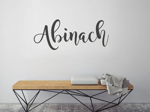 Wandtattoo Abinach in Handschrift