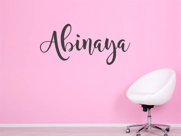 Wandtattoo Abinaya in Handschrift
