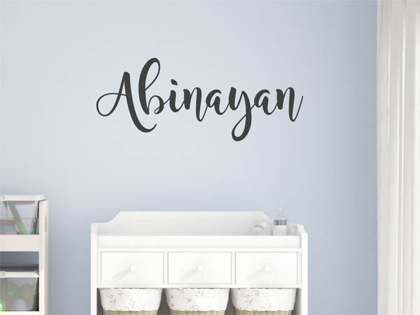 Wandtattoo Abinayan in Handschrift