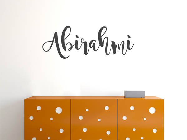 Wandtattoo Abirahmi in Handschrift