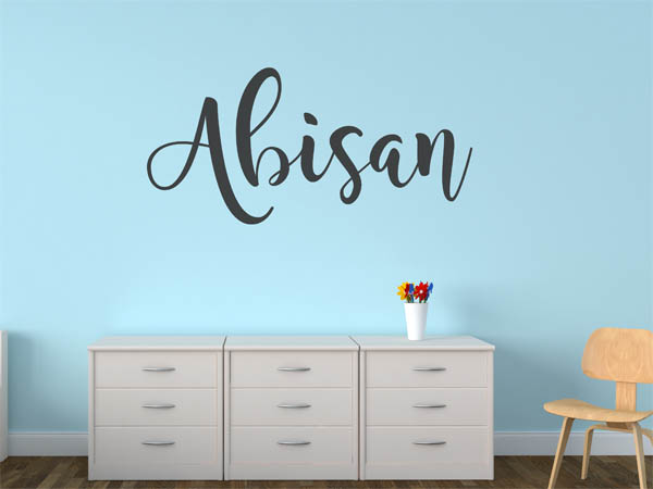 Wandtattoo Abisan in Handschrift
