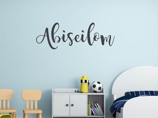 Wandtattoo Abiseilom in Handschrift