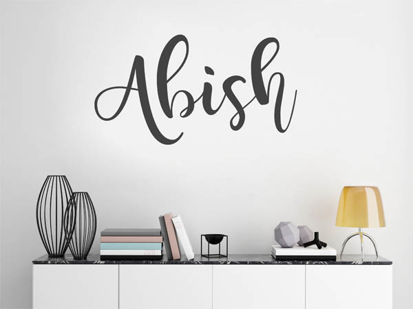 Wandtattoo Abish in Handschrift