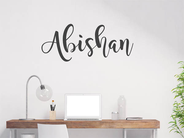 Wandtattoo Abishan in Handschrift
