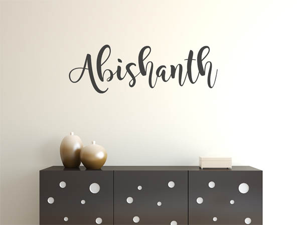 Wandtattoo Abishanth in Handschrift