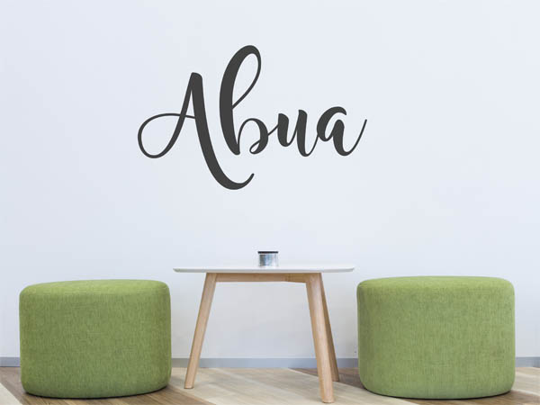 Wandtattoo Abua in Handschrift