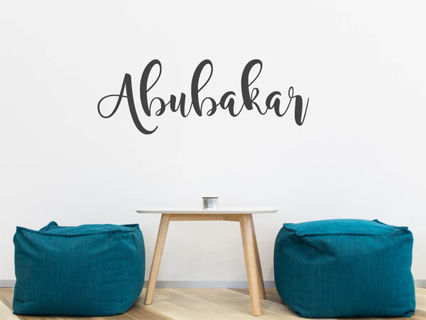 Wandtattoo Abubakar in Handschrift