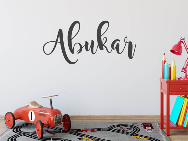 Wandtattoo Abukar in Handschrift