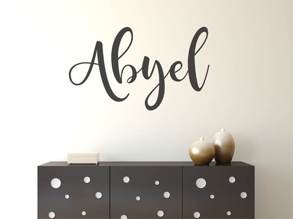 Wandtattoo Abyel in Handschrift