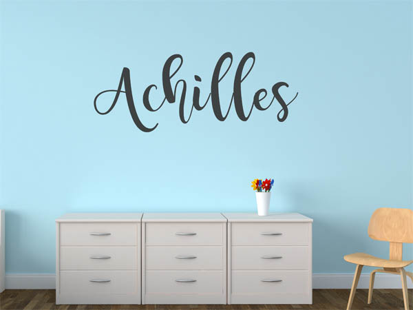 Wandtattoo Achilles in Handschrift