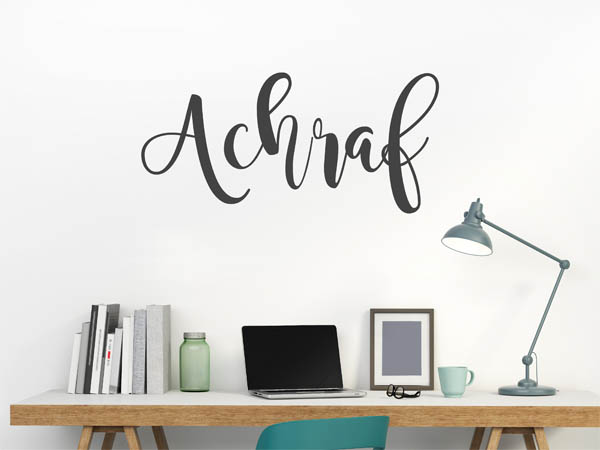 Wandtattoo Achraf in Handschrift