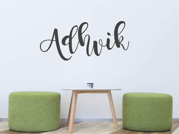 Wandtattoo Adhvik in Handschrift