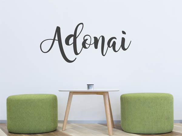 Wandtattoo Adonai in Handschrift