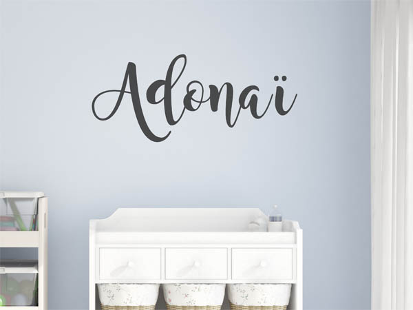 Wandtattoo Adonaï in Handschrift