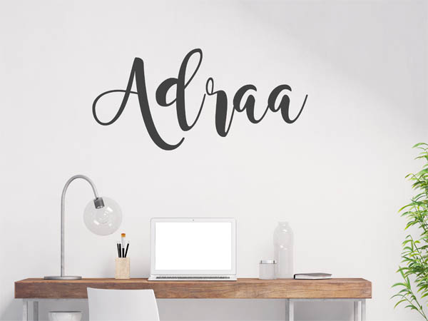 Wandtattoo Adraa in Handschrift