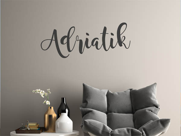 Wandtattoo Adriatik in Handschrift