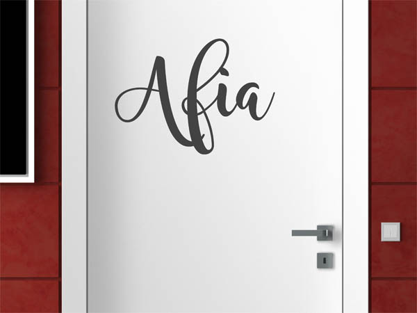 Wandtattoo Afia in Handschrift
