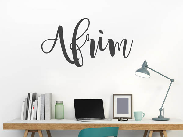 Wandtattoo Afrim in Handschrift