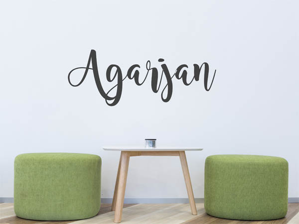 Wandtattoo Agarjan in Handschrift