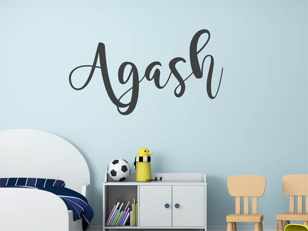 Wandtattoo Agash in Handschrift