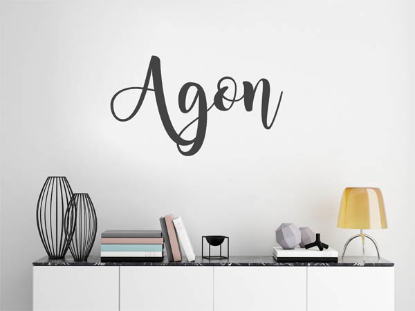 Wandtattoo Agon in Handschrift