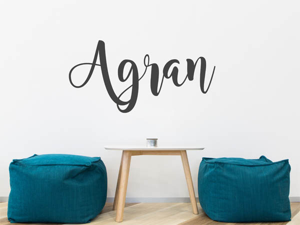 Wandtattoo Agran in Handschrift