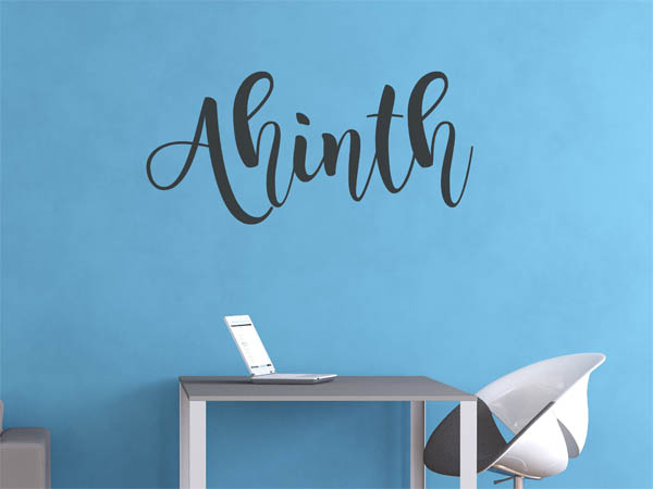 Wandtattoo Ahinth in Handschrift