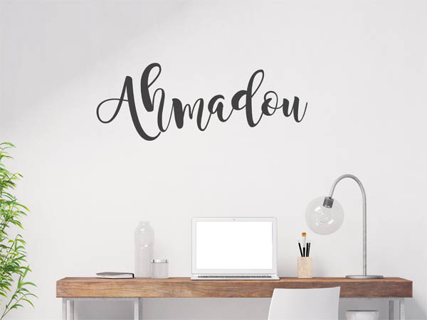 Wandtattoo Ahmadou in Handschrift