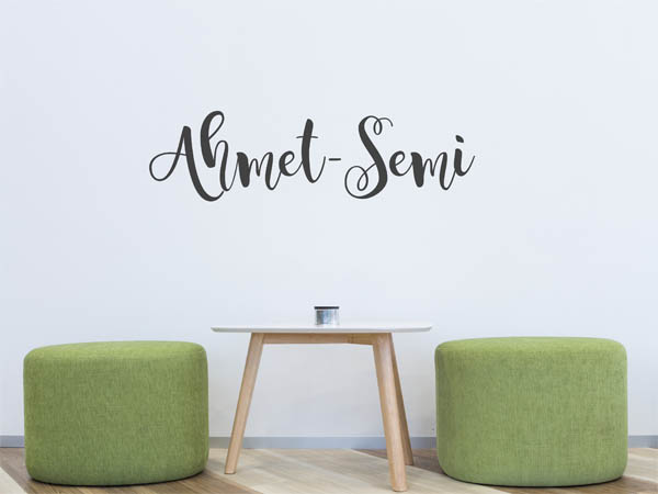 Wandtattoo Ahmet-Semi in Handschrift