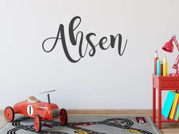 Wandtattoo Ahsen in Handschrift