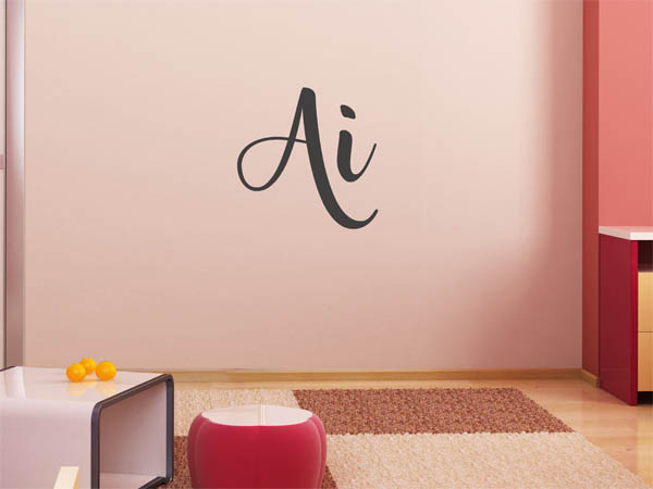 Wandtattoo Ai in Handschrift