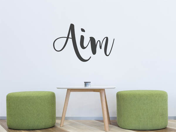 Wandtattoo Aim in Handschrift