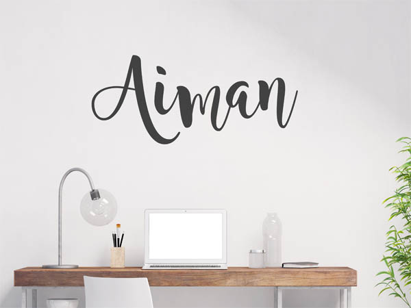 Wandtattoo Aiman in Handschrift