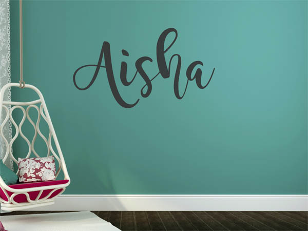 Wandtattoo Aisha in Handschrift