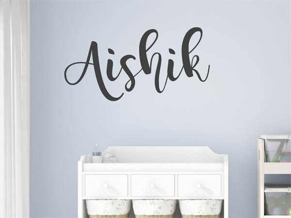Wandtattoo Aishik in Handschrift