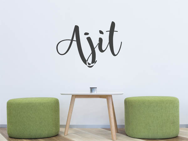 Wandtattoo Ajit in Handschrift