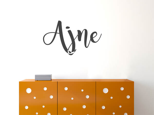 Wandtattoo Ajne in Handschrift