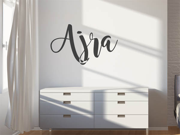 Wandtattoo Ajra in Handschrift
