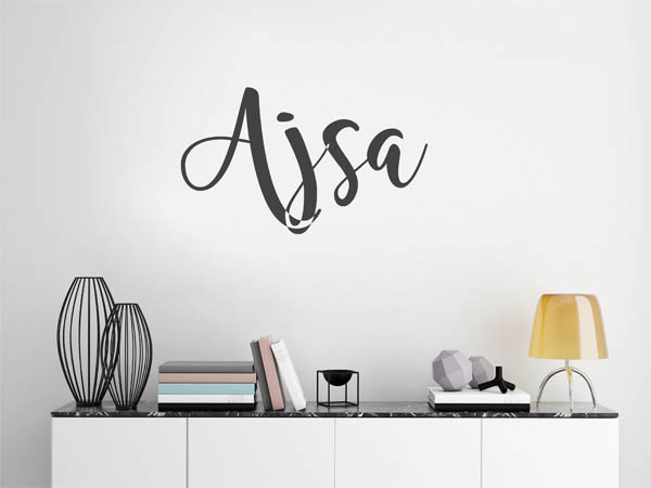 Wandtattoo Ajsa in Handschrift