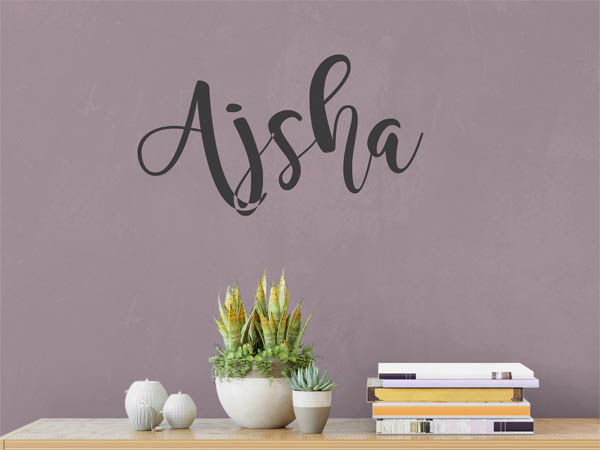 Wandtattoo Ajsha in Handschrift
