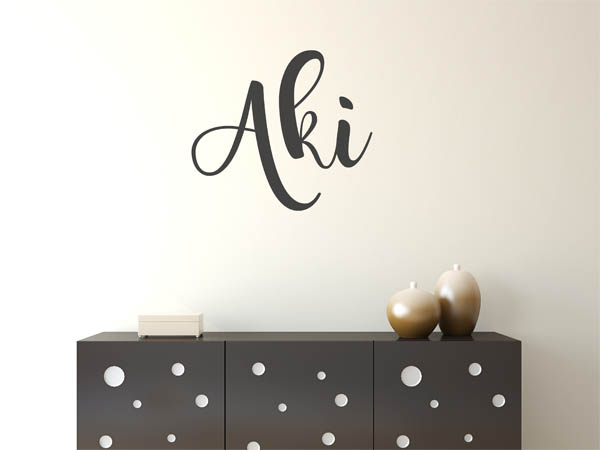 Wandtattoo Aki in Handschrift