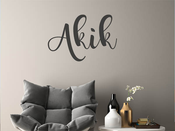 Wandtattoo Akik in Handschrift