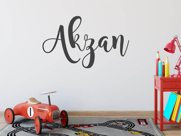 Wandtattoo Akzan in Handschrift