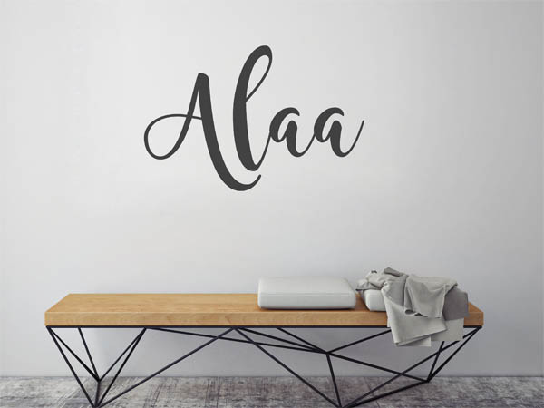 Wandtattoo Alaa in Handschrift