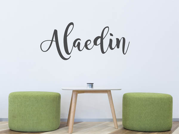 Wandtattoo Alaedin in Handschrift